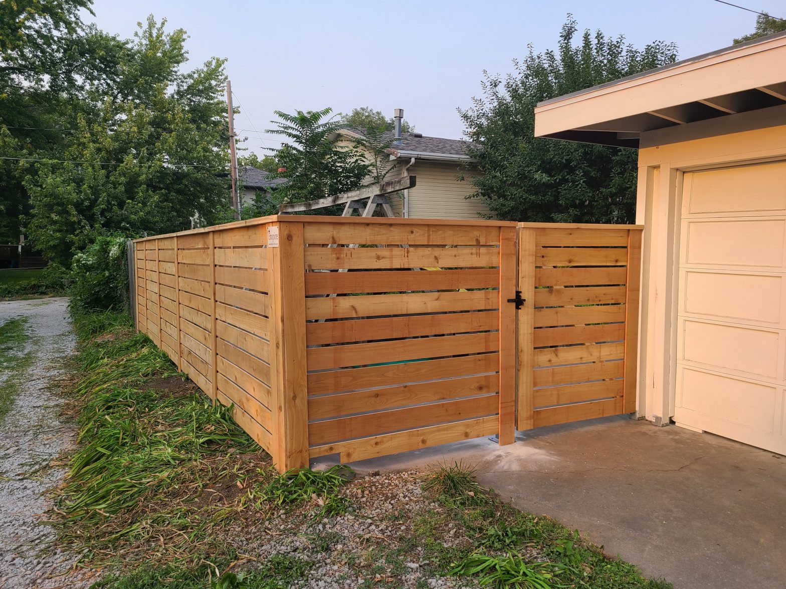 Photo of a horizontal wood fence