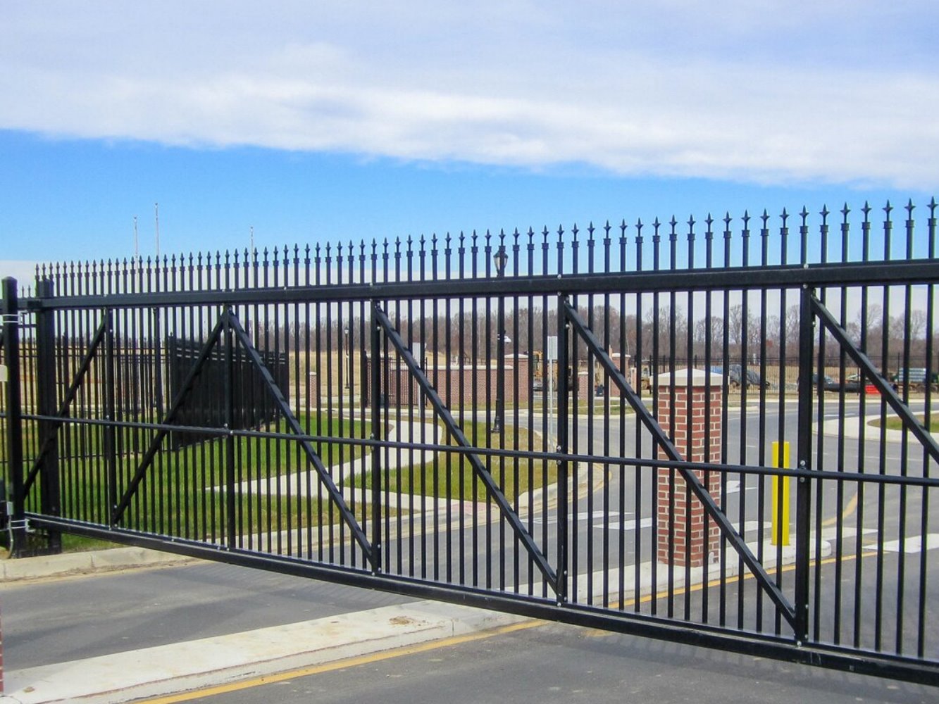 Photo of an automated gate from one of the top-rated fence companies in Nebraska