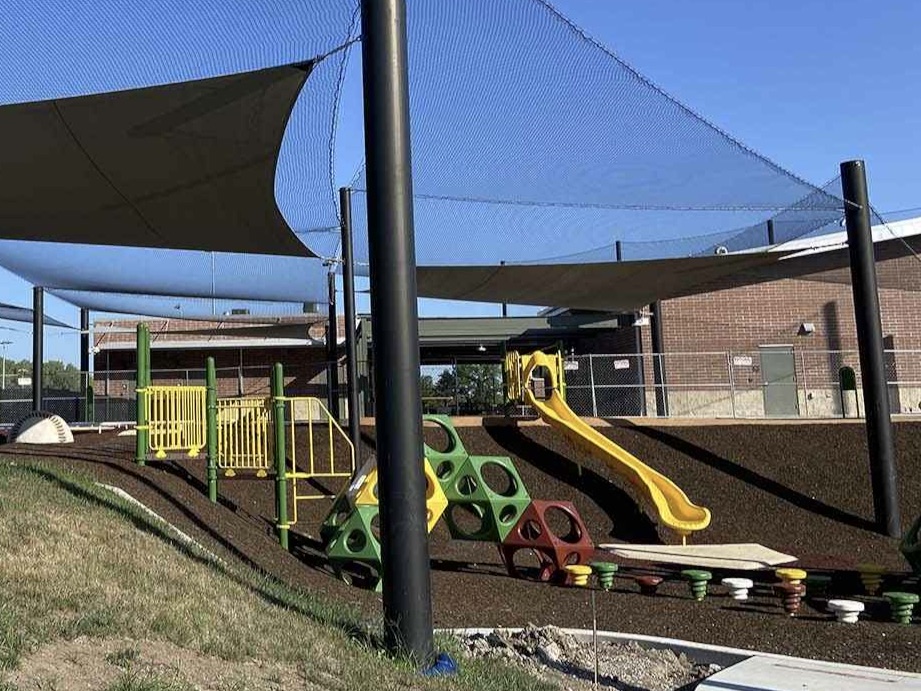 Photo of a school fence from a Kansas City MO fence company