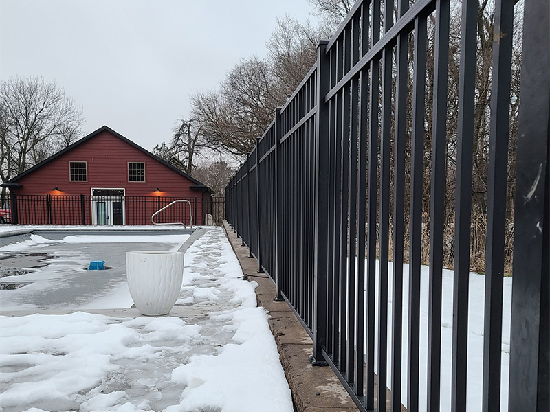 Photo of an aluminum fence installed by one of Waverly Nebraska's top-rated fence companies